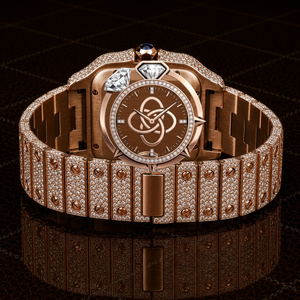 Montre de luxe personnalisée en moissanite pour homme, entièrement sertie de diamants, en acier inoxydable, à quartz - Product Image 4