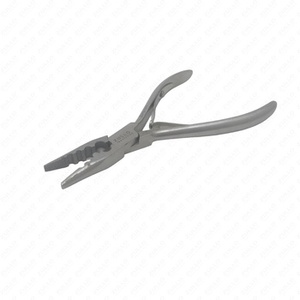 Pince à extensions de cheveux professionnelle en acier inoxydable, outil multifonctionnel de salon avec poignée en cuir PU, logo personnalisé OEM - Product Image 1