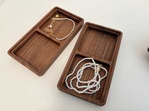 Wooden Jewelry Box with Detachable Trays Multi Compartment Ring Holder Necklace Organizer Bracelet <b>Storage</b> Minimalist Design - Product Image 2