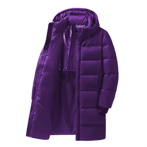 Plus Size Women's Hooded Waterproof Long <b>Coat</b> Navy Blue <b>Thick</b> Puffer Jacket <b>Winter</b> Warm Outerwear Casual Full Sleeve Zipper - Product Image 6