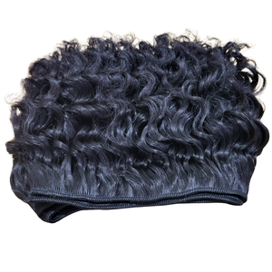 Paquetes de cabello Remy virgen humano 100%, extensiones de cabello rizado birmano Natural indonesio, máquina de trama doble, Color de cabello Natural - Product Image 4