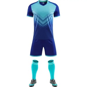 Maillot de football pour homme, dégradé jaune et bleu, manches courtes, col rond, polyester respirant, toutes saisons, coupe classique, personnalisable - Product Image 2