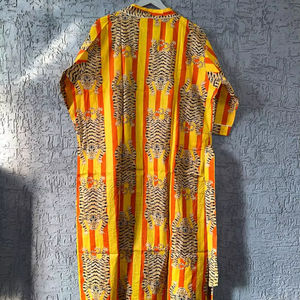 Block Print Cotton Kimono <b>Robe</b> <b>Bridesmaid</b> Dressing Gown Lightweight Summer Nightwear One Size - Product Image 1