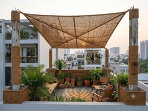 100% Natural Coir Shade <b>Sail</b> Eco Friendly Biodegradable Coconut Fiber Sun Shade <b>Canopy</b> for Garden Patio Resort - Product Image 6