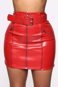 Minifalda Sexy de Cuero Genuino para Mujer, Cintura Regular, Casual, Ecológica, Transpirable, de Secado Rápido, Antiestática, para Club, Fiesta, Ropa Urbana - Product Image 2