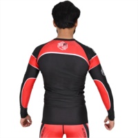 Rashguard formel à séchage rapide 100% coton, leggings de fitness MMA, chemises à manches longues BJJ imprimées sur mesure pour hommes