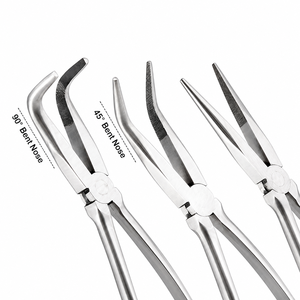 Bent Curved Short Snipe <b>Nose</b> Pliers INOX Stainless Steel Jewelry Wire Forming Tool ZetomedPro - Product Image 6