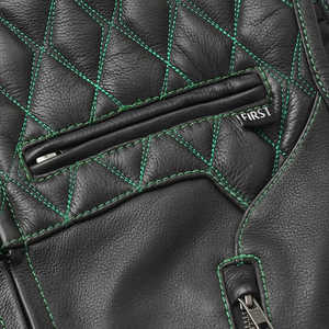 Gilet en cuir pour moto Tactical Emerald pour homme - Product Image 3