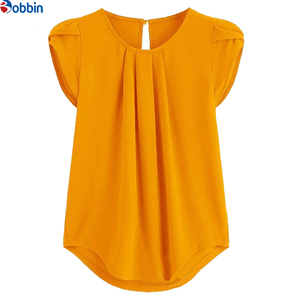 Camisetas sin Mangas Plisadas para Mujer, Nueva Colección, Color Sólido, Estilo Vintage, Verano, Personalizadas para Vacaciones - Product Image 2