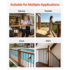 Confezione da 125 Balaustre in Alluminio da 36 Pollici, Diametro 3/4 Pollici, Perni Cavi in Metallo per Ringhiere e Corrimano - Product Image 6