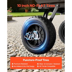 Carrello da Giardino Gigante da 600 Libbre con Sistema di Scarico Rapido a 90° e Ruota Girevole a 180° per Facile Trasporto in Giardino - Product Image 3