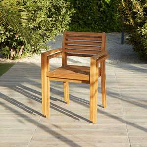 Solid Teak Wood Outdoor Teak Wood Garden Set <b>6</b> Seater Contemporary Solid Wood Table <b>Chairs</b> Weather Resistant Patio Furniture - Product Image 3
