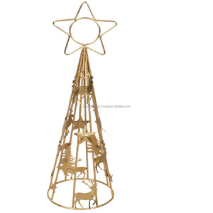 Gold Color Heavy-Duty Metal Christmas Tree Stand <b>Large</b> Tree Base Indoor Outdoor Wrought Iron Decorative Factory Wholesale - Product Image 4