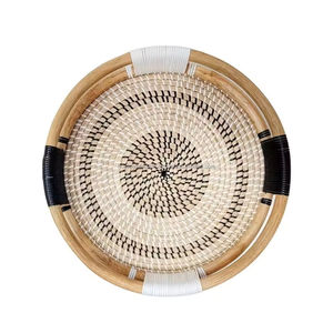 Fabricant de plateau de service en rotin naturel fait à la main Plateau alimentaire décoratif écologique Durable léger du Vietnam - Product Image 4