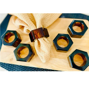 American Style Resin Napkin <b>Rings</b> Set Tissue <b>Plate</b> Decor Use Resin Napkin Holder for Wedding Party Home Hotel Decoration Use - Product Image 2