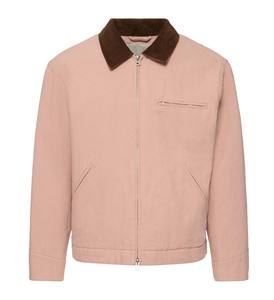 Chaqueta de Trabajo Personalizada de Lona Gruesa Color Rosa Oscuro, Chaqueta Bomber Casual Estilo Detroit para Mujer, Chaqueta de Trabajo Personalizada - Product Image 1