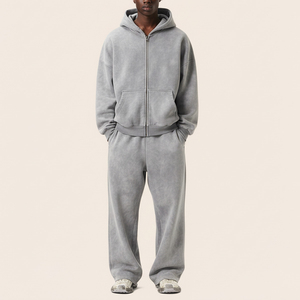 Conjunto Deportivo de Invierno para Hombre con Capucha, Diseño Sólido y Estructura Cómoda para Uso Activo, Tejido Transpirable 100% Algodón - Product Image 5