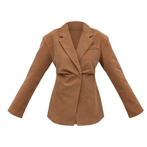 Blazer de mujer 2026 estilo europeo-americano con cuello en V y lazo en la cintura, casual, elegante, a la moda, de manga larga, para hermandades, OEM, venta al por mayor, personalizado - Product Image 2