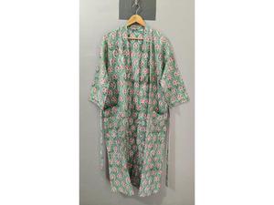 Women's Sleepwear <b>Beach</b> Cover and Lounge Wear Handmade Summer Cotton <b>Kimono</b> Indian Cotton <b>Kimono</b> Robe Dress Lightweight Bathrobe - Product Image 2