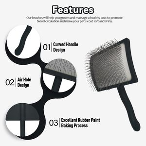 Peigne démêlant professionnel pour chien, brosse à picots extra longue pour Golden Doodles, Poodles, outil de toilettage anti-emmêlement pour poils épais - Product Image 6