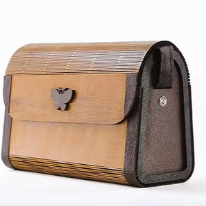 Stylish Wooden Clutch Purse Budget Friendly Handmade <b>Women</b> Bag for Party Wedding Evening and Special Use - Product Image 1
