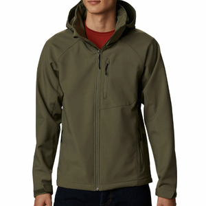 Men's Premium Quality Coated Hooded Winter <b>Jacket</b> Water Resistant Soft Shell Full Zipper Lower Front Pockets - Product Image 1