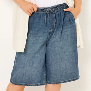 Bulk supply baggy denim shorts women loose shorts relaxed fit summer casual daily wear supplier - Product Image 1