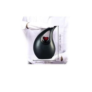 Royal Aluminum Tear Drop Cremation <b>Keepsake</b> Urn <b>Memorial</b> Tribute Holder Designed With Durable Elegant Secure Lid Closure - Product Image 1