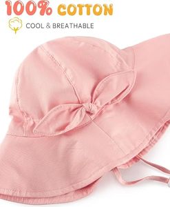 Sombrero de Pescador de Mezclilla Blanco y Rosa con Bordado 3D y Lazo, Correa Ajustable para Adultos, Unisex, para Playa, Primavera, Verano, Uso Casual - Product Image 2