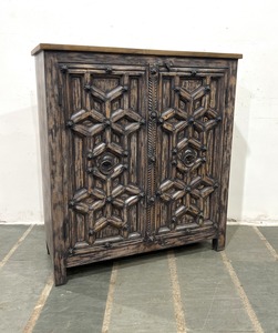 Meuble de rangement / buffet en bois massif sculpté de style royal indien, blanc, de haute qualité, pour salon moderne, vente en gros pour l'ameublement domestique - Product Image 5