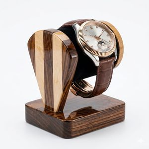 Wooden Watch Holder Stand Solid <b>Wood</b> Handmade Modern Tabletop Decor for Home Decoration Irregular Shape Polished Finish - Product Image 5