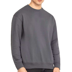Suéter de Punto para Hombre, Corte Regular, Cuello Redondo, Color Sólido, Informal, para Otoño, 100% Algodón, Manga Larga - Product Image 1