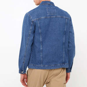 Chaqueta para hombre, color personalizado, logotipo frontal, chaquetas de mezclilla para hombre, alta calidad, 100% algodón, transpirable, ecológico, precio al por mayor - Product Image 3
