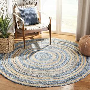 Tapis de couloir en jute brodé fait main de qualité supérieure, personnalisé, moderne, avec bordure à franges colorées, tissé à la machine, lavable, antidérapant - Product Image 1