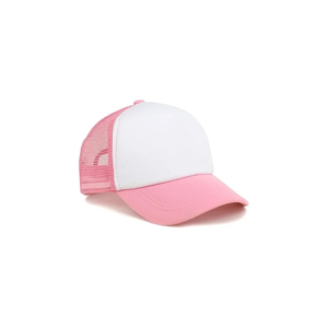 Pink and White Leather 3D Embroidery Breathable Trucker <b>Cap</b> Adjustable Unisex Hat for Spring Summer Casual Wear - Product Image 4