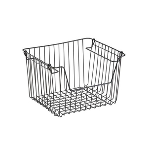 Panier à fruits rectangulaire en fer noir très demandé avec poignées pour la table à manger à la maison, paniers à fruits de cuisine en promotion - Product Image 5