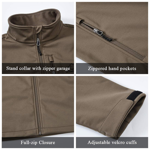 Chaquetas Softshell para Hombre con Cuello Alto y Cierre de Cremallera, Diseño de Última Moda, Venta al Por Mayor, Chaquetas Cálidas para Invierno, Senderismo y Camping al Aire Libre - Product Image 6