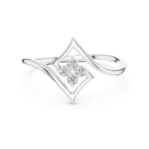 แหวนแต่งงานคลาสสิกเพชรทรงกลม 0.1 กะรัต ทองคำ 14K สำหรับผู้หญิง |   ได้รับการรับรองจาก IGI |   เพชรที่เพิ่งเพาะเลี้ยง - Product Image 4