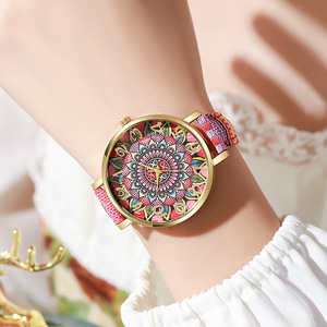 Reloj de Cuarzo Creativo para Mujer, Estilo Antiguo, Correa de Acrílico, Estilo Étnico Retro Bohemio, Puntero de 10 mm - Product Image 2