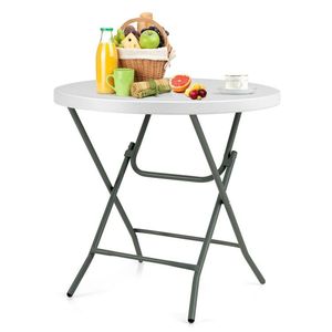โต๊ะกลมพับได้น้ำหนักเบาขนาด 32 นิ้วพร้อมประตูแบบล็อคได้สองชั้น - Product Image 1