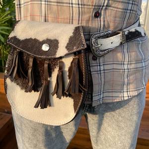 Hot Selling Stylish Handmade Genuine Cowhide Leather Tasseled Waist Bags Modern Style Crossbody Adjustable Strap Sporran <b>Belts</b> - Product Image 2