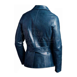 Veste d'hiver en cuir tendance pour homme, doublure douce, écologique, respirante, logo sur le devant, matériau durable pour le streetwear et les tenues quotidiennes - Product Image 2