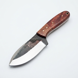 Hand Forged Carbon Steel Hunting Knife with Rosewood Handle <b>Fire</b> Finish Fixed Blade Skinner Knife Wholesale Bulk Order - Product Image 1