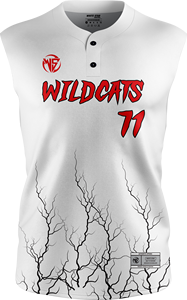Maillot de baseball blanc pour homme à manches courtes, sublimé, respirant, en polyester, personnalisable avec nom d'équipe et logo avant - Product Image 3