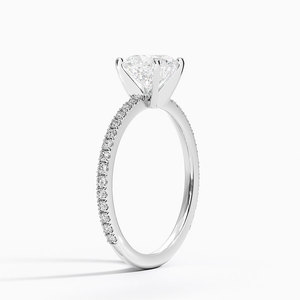 Anillo BOJ 0117 con Corte Cojín, Plata 925, Lujo, Balada, Engaste de Puntas, Anillo Solitario con Diamante de 2ct, Color D, VVS1, Moissanita GRA - Product Image 2