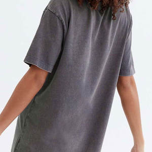 Camisetas Cortas Lisas de Alta Gramaje para Mujer, Transpirables, Baratas, al por Mayor, con Efecto Ácido y Logotipo Personalizado - Product Image 6