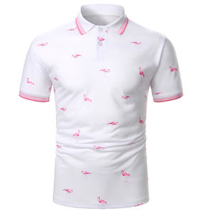 Polo personnalisé à manches courtes pour homme, imprimé élégant sur 100 % coton, col rabattable, vêtement décontracté pour l'été - Product Image 1