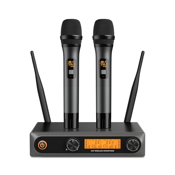 4 Channel Wireless Microphones 2 Handheld 2 Bodypack Mics Microphone System Microfono Inalambrico for KTV Speech