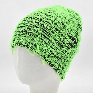 Chapeau en tricot respirant et imperméable, polyester/coton, noir et blanc, unisexe, adulte, décontracté, usage quotidien, hiver - Product Image 6