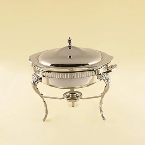 Calentador de Comida Tipo Buffet para Hotel, con Base de Acero Inoxidable, Cubierta Antiadherente, Duradero, 31 cm de Diámetro, Estilo Lujoso de Oriente Medio, para Catering - Product Image 3